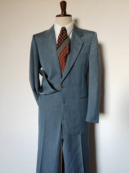 Vintage 70s mid-season suit, flared - size 52 ITA