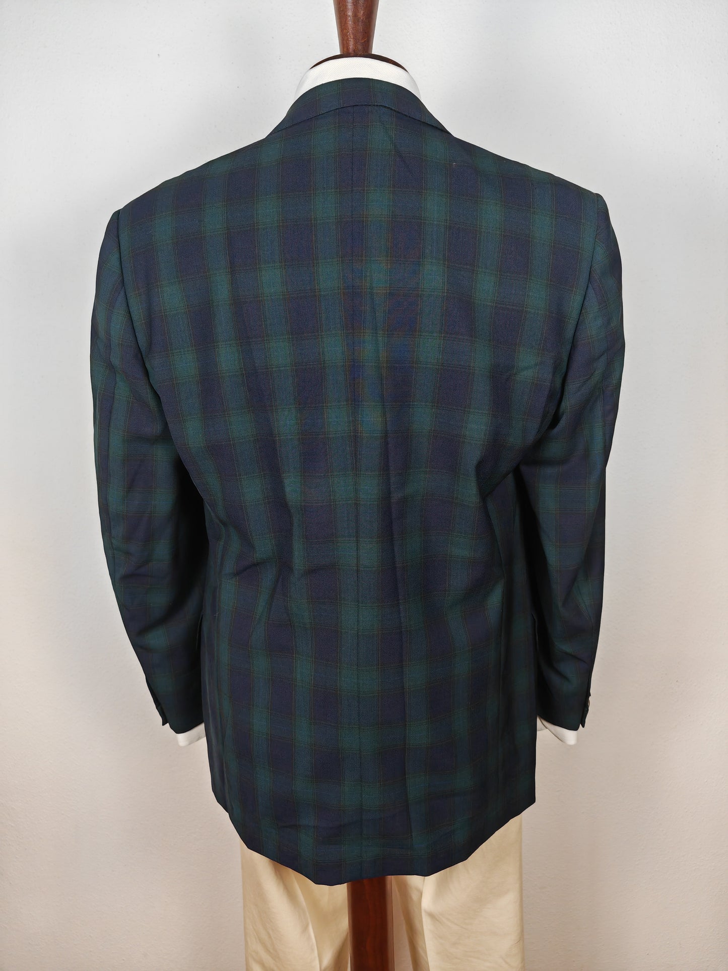 Giacca estiva Ermenegildo Zegna su misura in fresco lana tartan - tg. 50