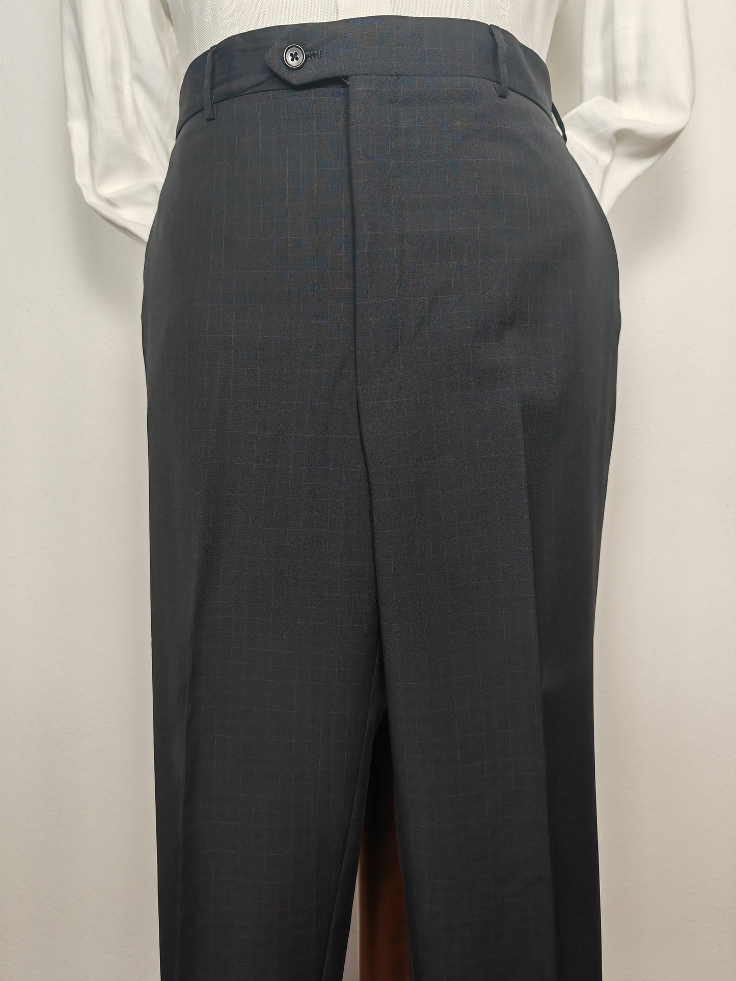 Completo Corneliani estivo in fresco lana blu a quadri - tg. 54