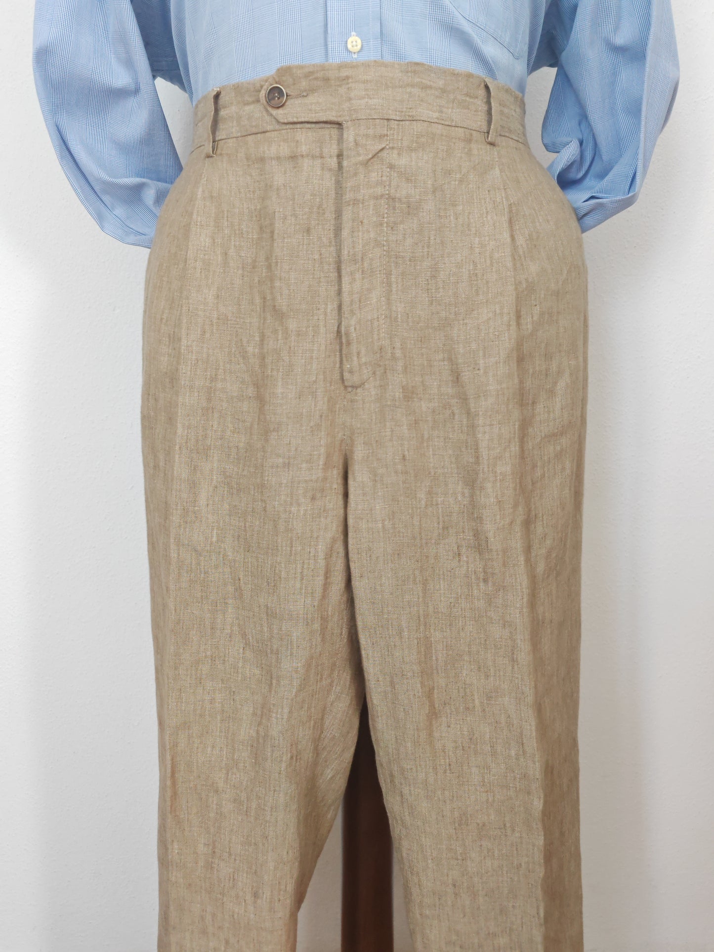 Completo in puro lino color corda - tg. 54