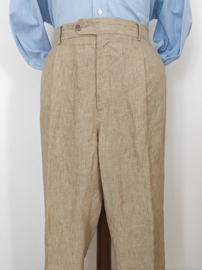 Completo in puro lino color corda - tg. 54