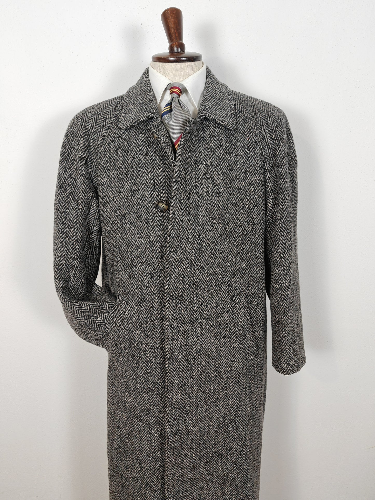 Cappotto raglan spinato anni '80 - tg. 50-54