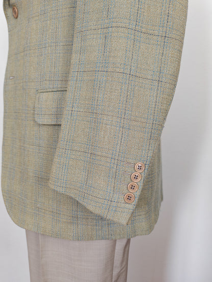 Giacca Ted Lapidus verde salvia in hopsack super twist - tg. 48/50