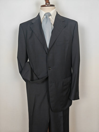 Completo Corneliani estivo in fresco lana blu a quadri - tg. 54