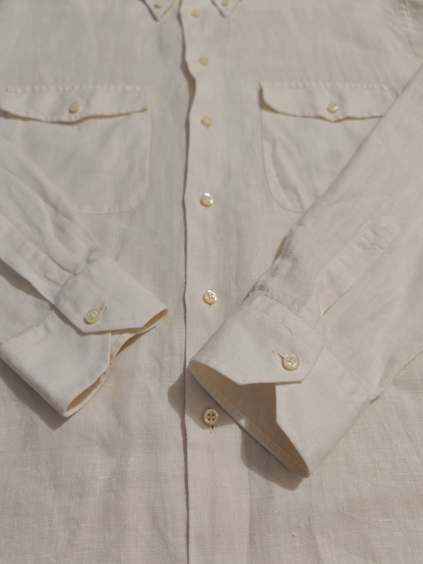 White shirt in puer linen - XL