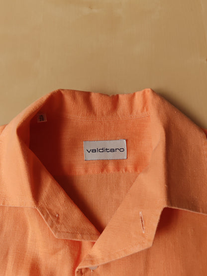 Camicia arancione 100% lino - collo 38 (S/M)