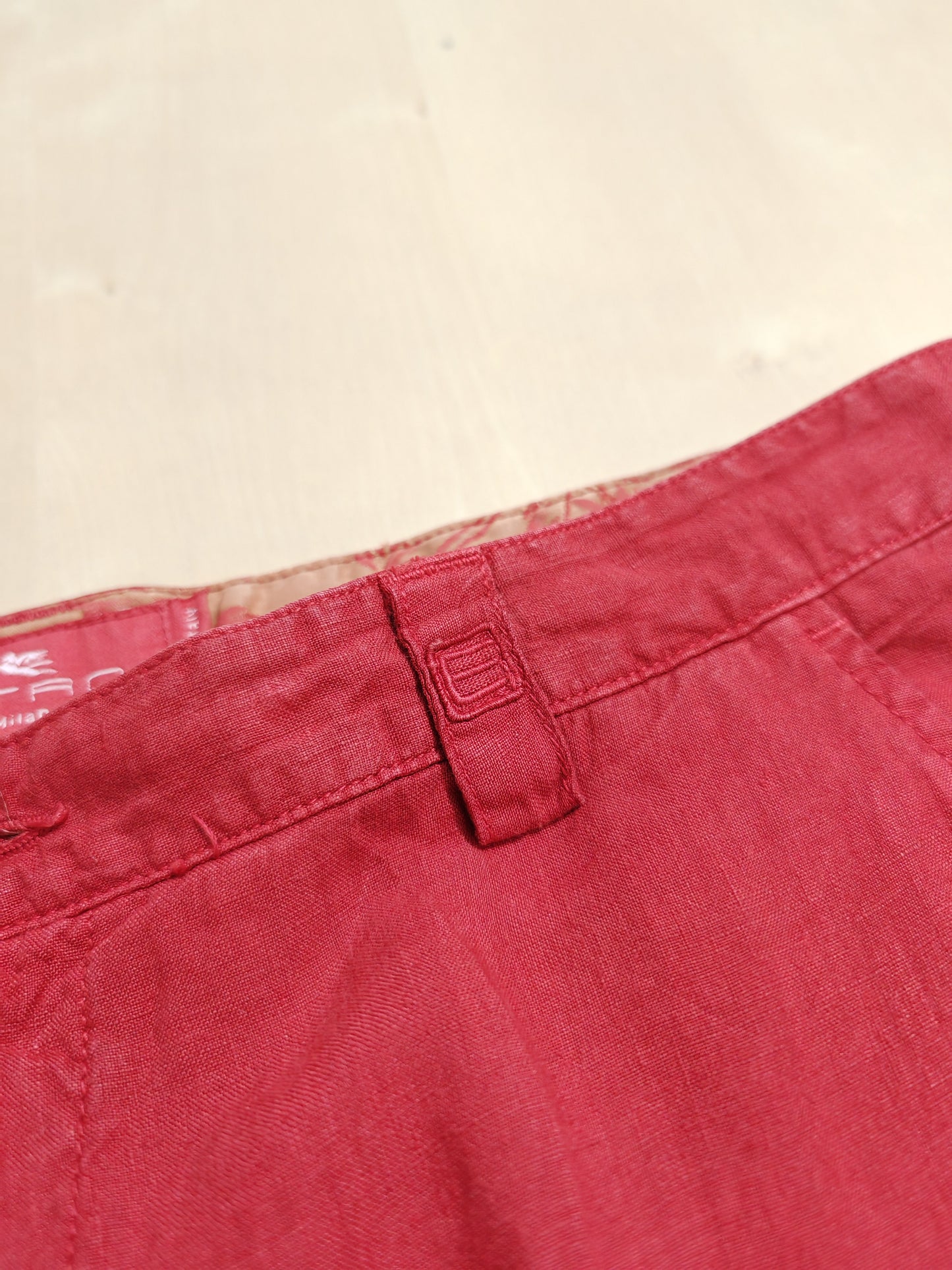 Pantalone Etro rosso 100% lino - tg. 50