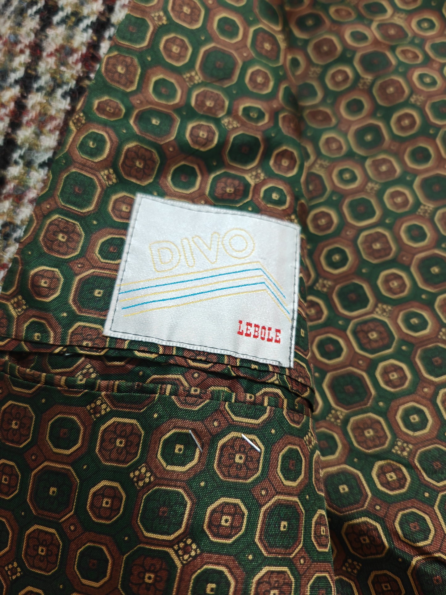 Giacca anni '80 in tweed pied-de-poule - tg. 50