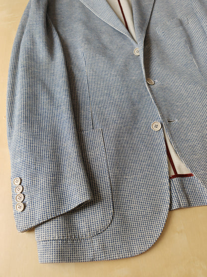 Giacca Loro Piana in jersey cotone e lino pied-de-poule - tg. 50