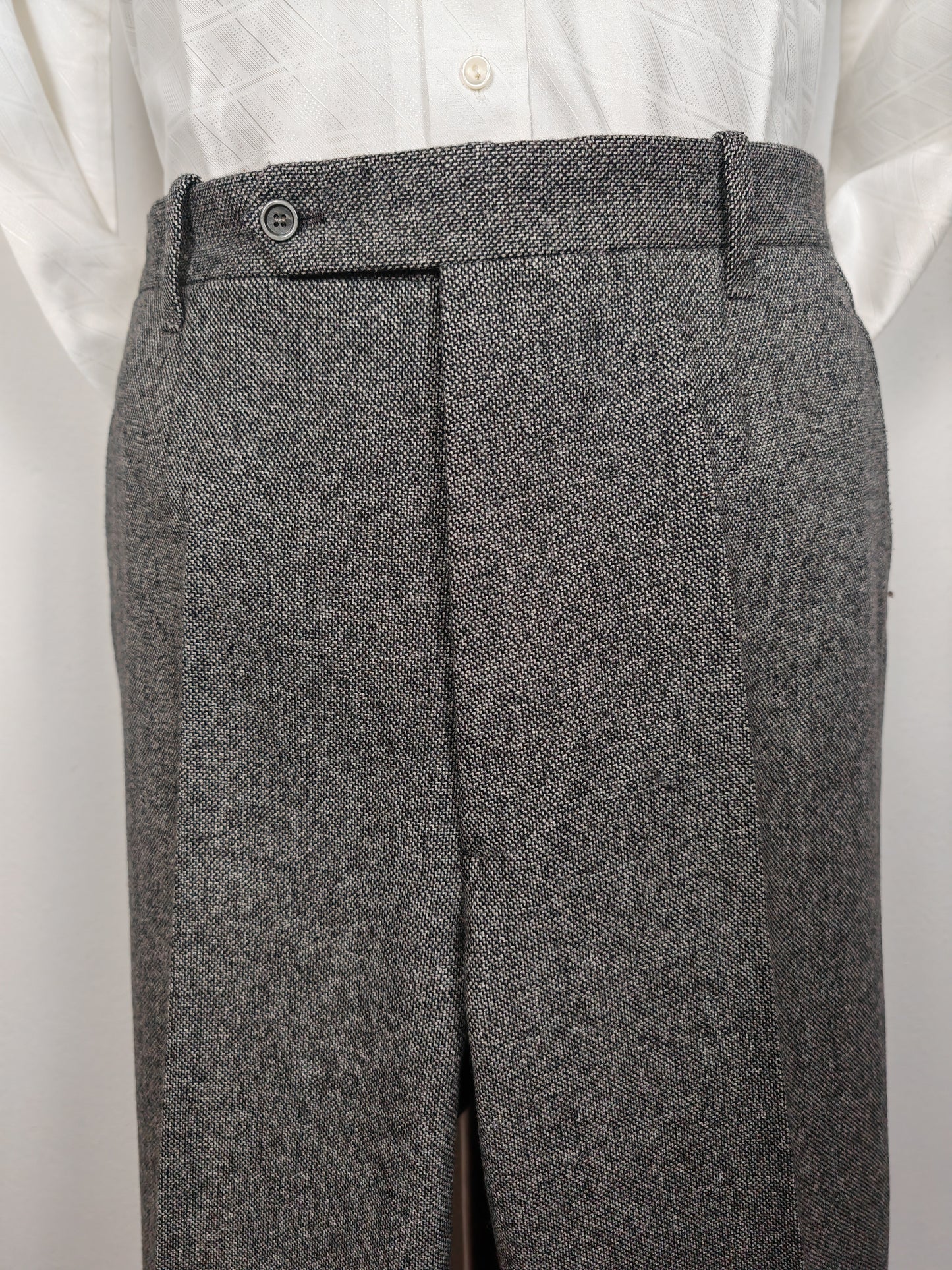 Pantalone sartoriale anni '70 in grisaglia pesante - tg. 52
