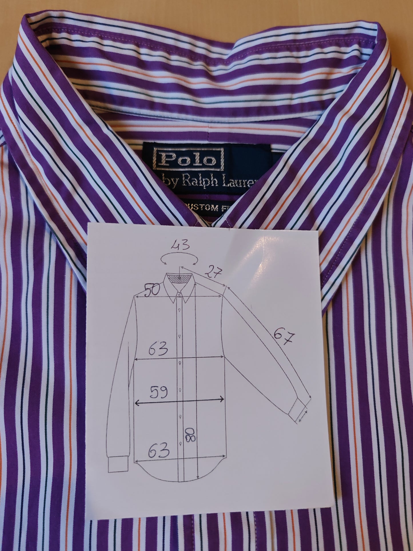 Ralph Lauren purple striped shirt - 43 (XL)