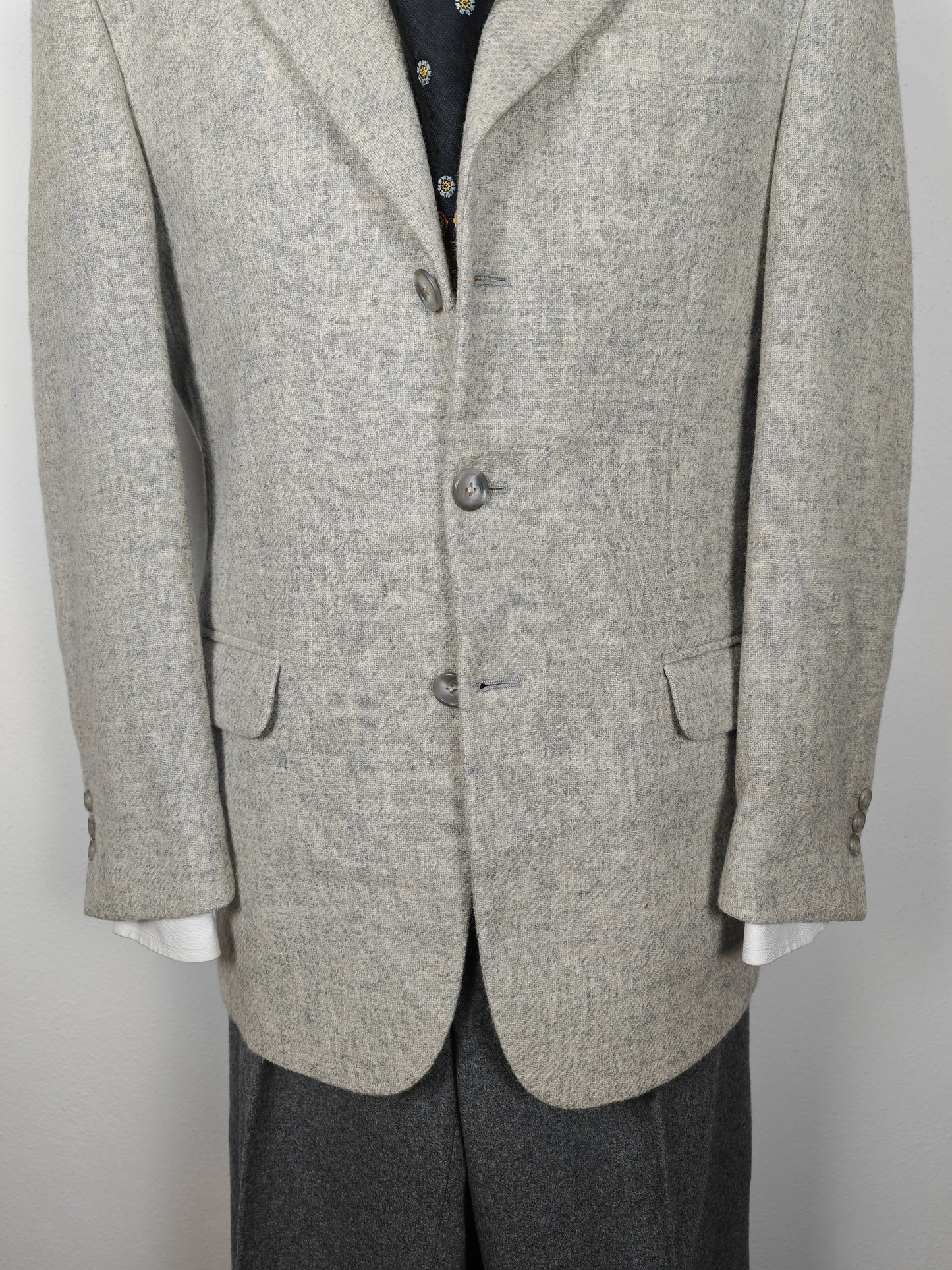 Giacca Fendi anni '90 in tweed grigio chiaro - tg. 48