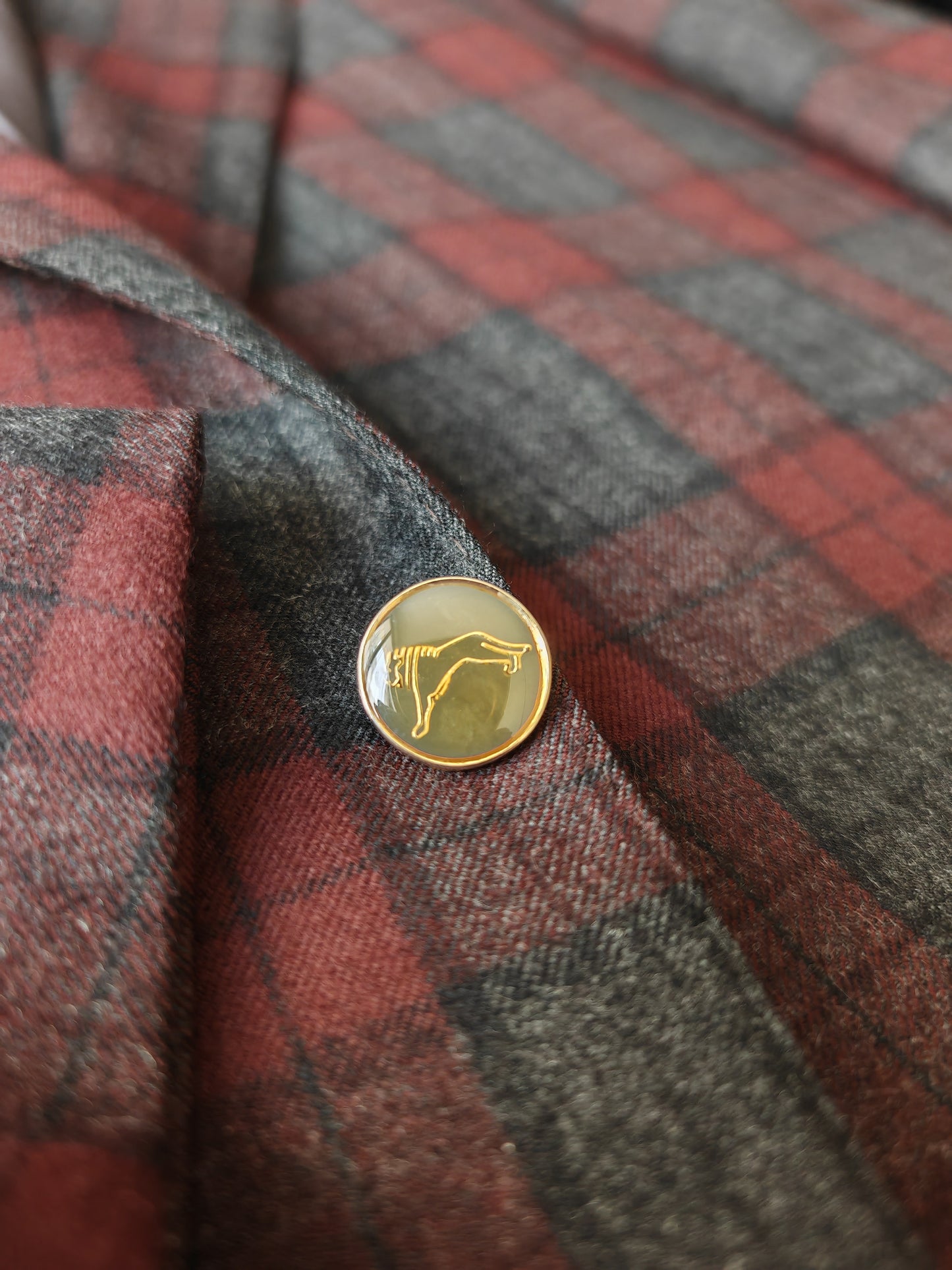 Tartan blazer Simon Ackerman anni '70 con panciotto abbinato - tg. 48/50