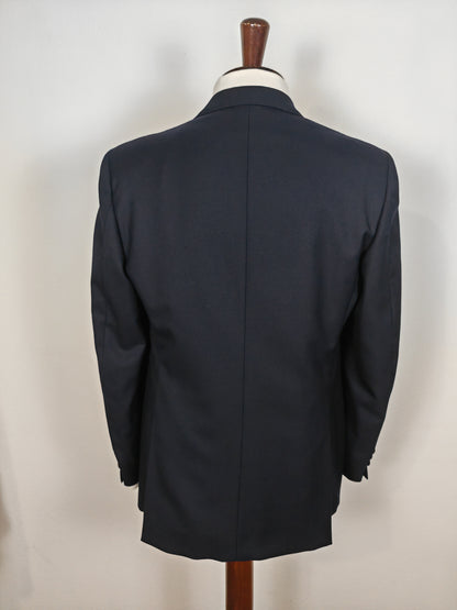 Blazer navy anni '80 in twill, tessuto Vitale Barberis Canonico - tg. 48