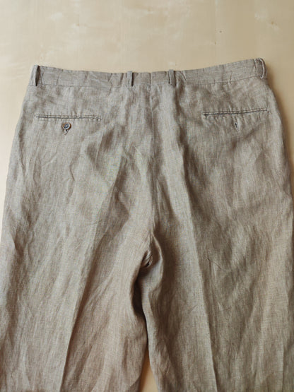 Completo in puro lino color corda - tg. 54