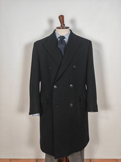 Cappotto doppiopetto anni '80 in panno spigato inglese - tg. 50