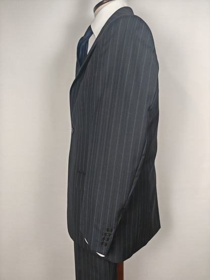 Completo anni '90 blu notte gessato - tg. 50