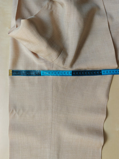 Pantalone anni '70 in tela misto lana beige - tg. 50