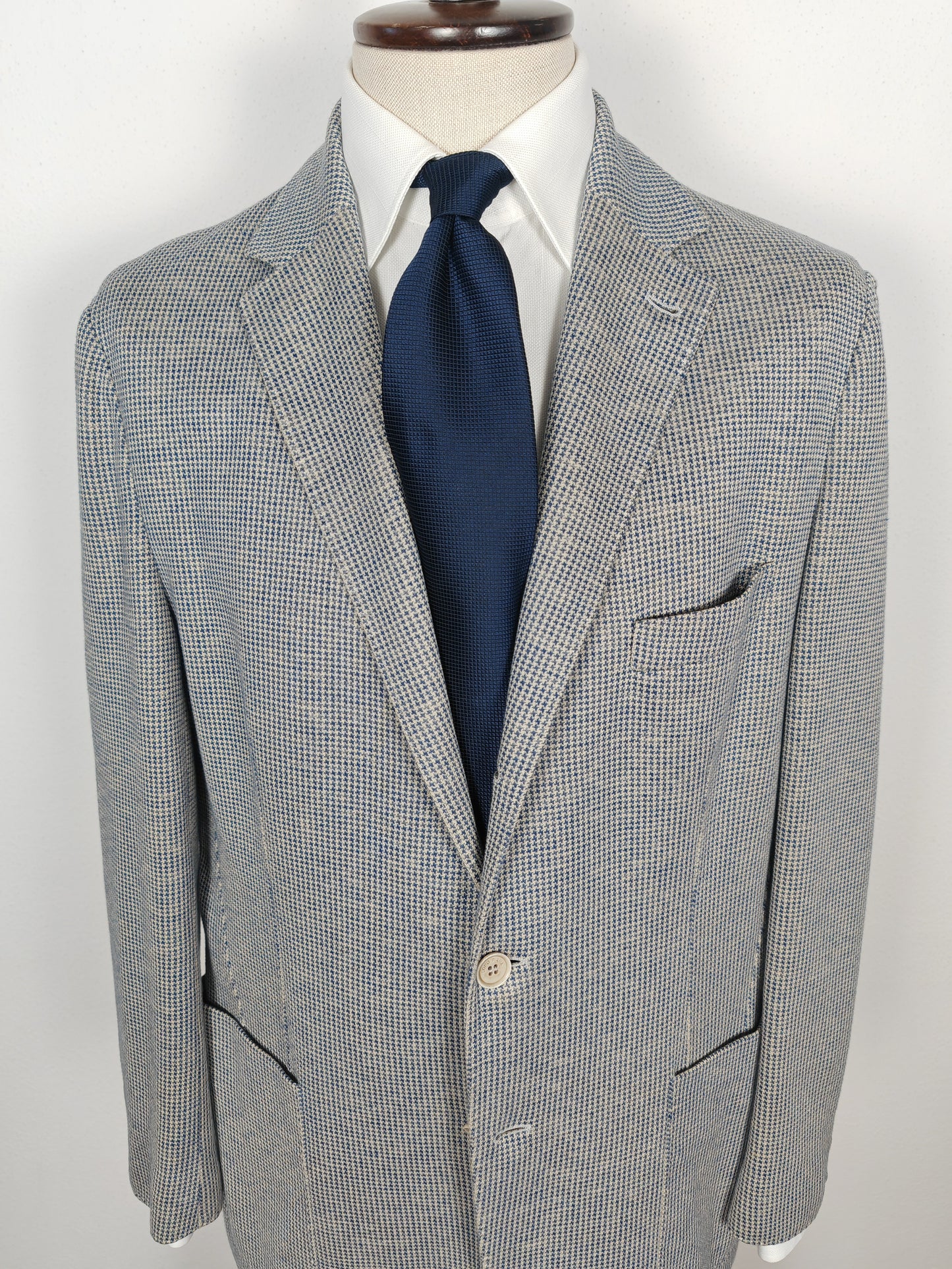 Giacca Loro Piana in jersey cotone e lino pied-de-poule - tg. 50