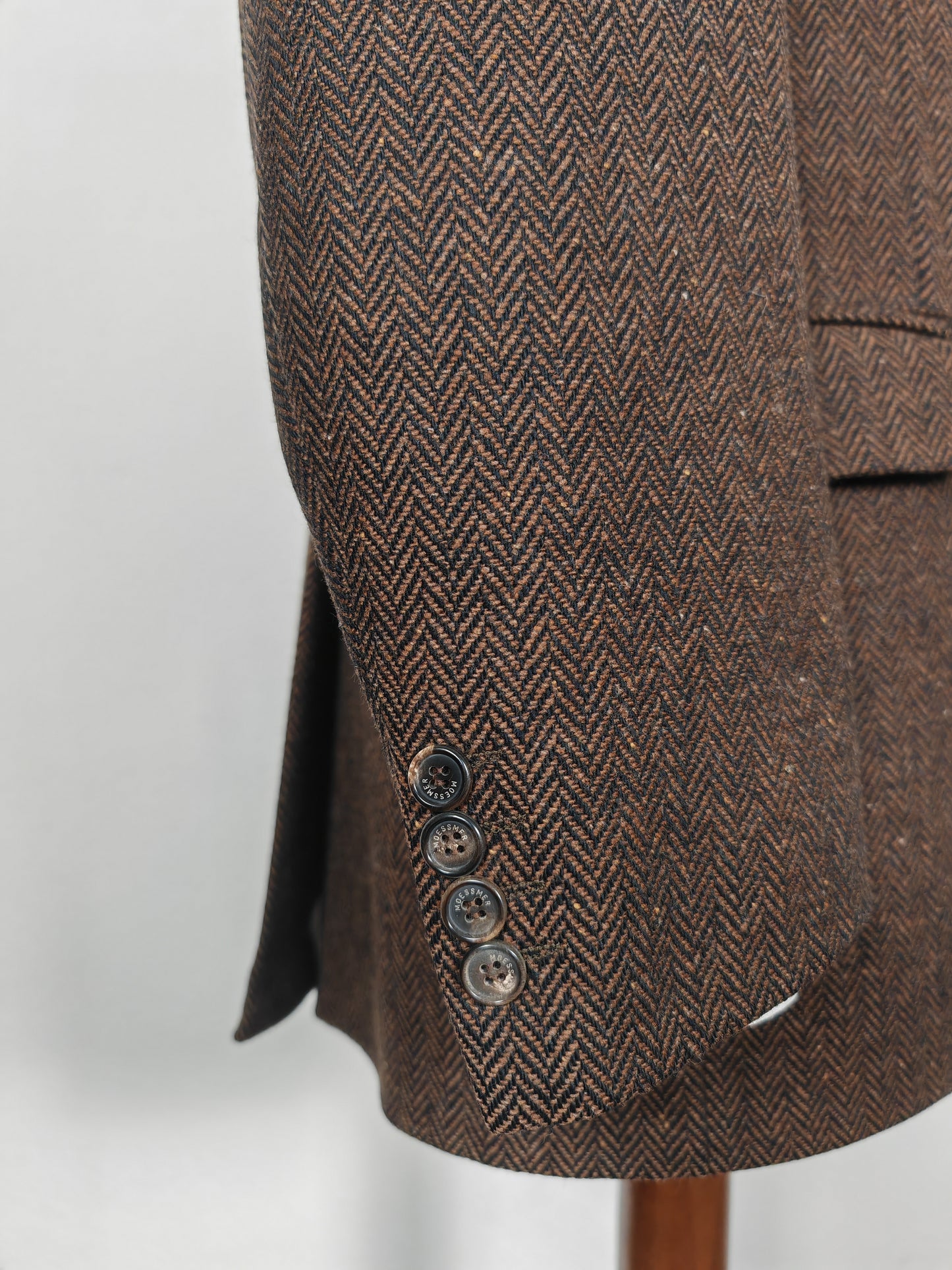 Giacca anni '90 Moessmer in tweed morbido spinato - tg. 52