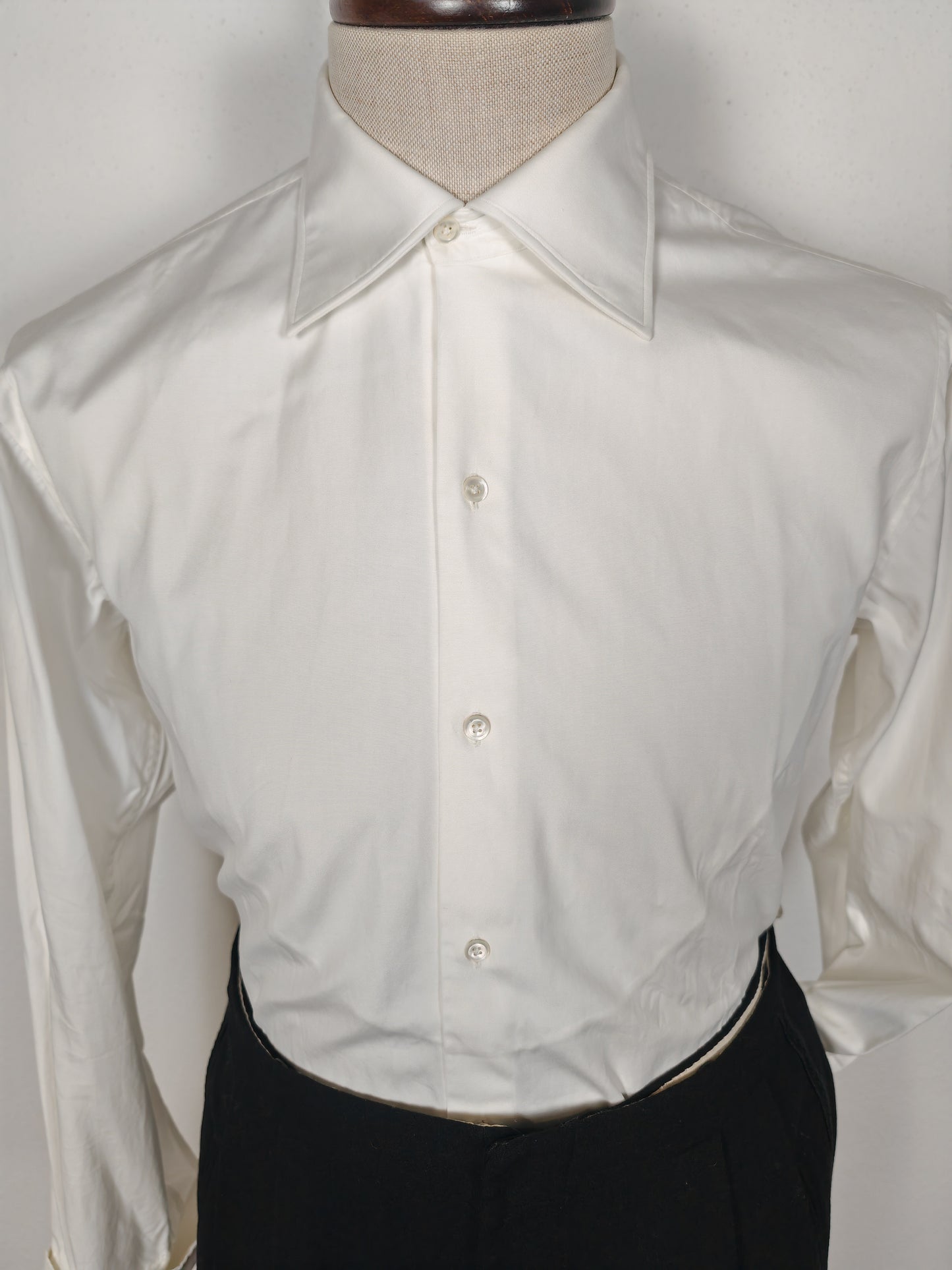 Camicia sartoriale da smoking con collo mezzo francese - tg. M collo 40