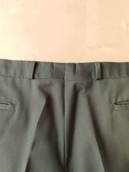 Pantalone in fresco lana color verde bosco - tg. 52