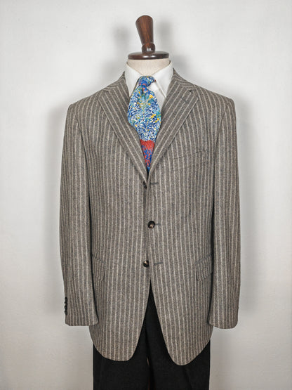 Giacca Pal Zileri in flanella grigio chiaro gessato - tg. 50