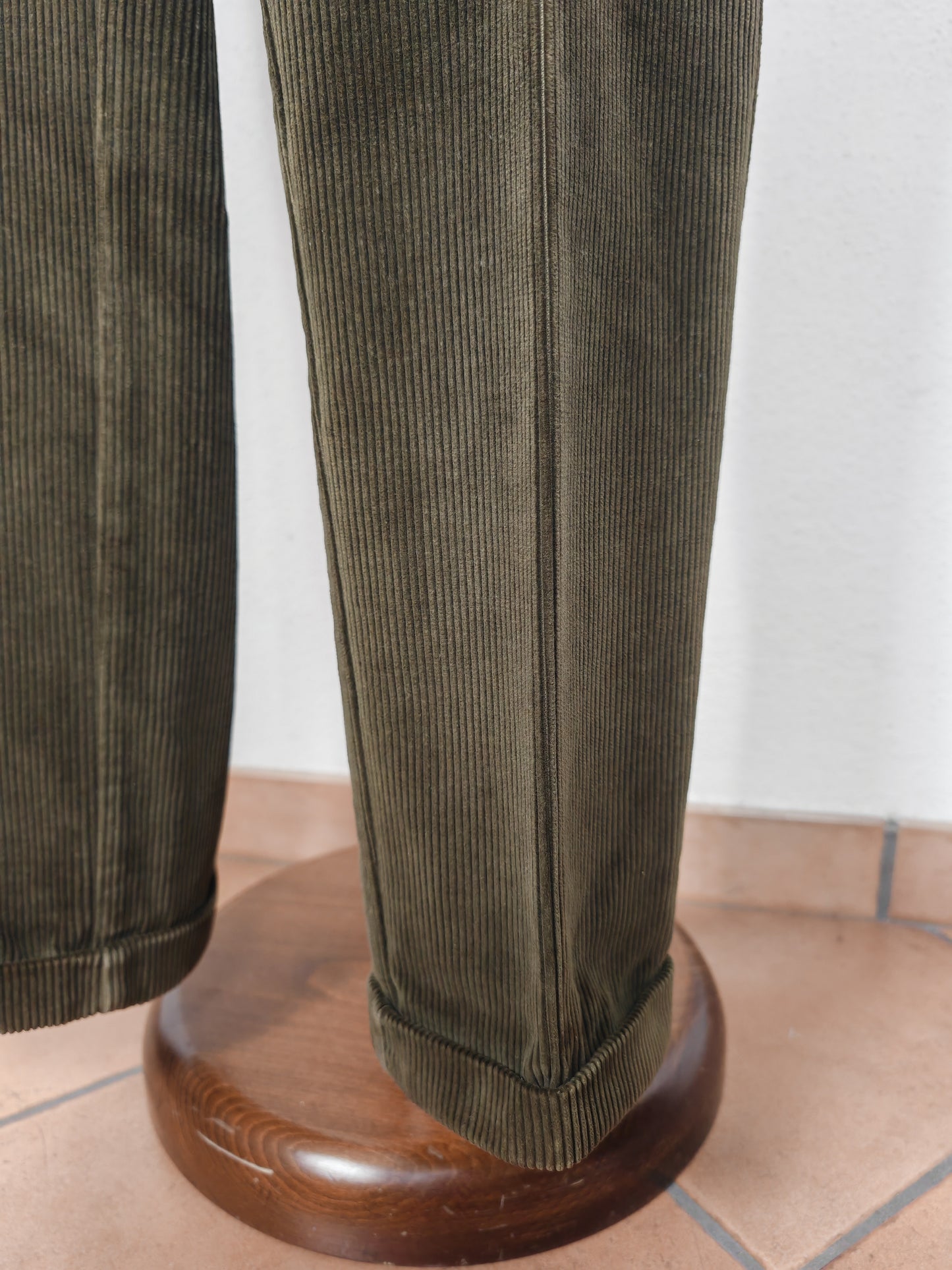 Pantalone Barbour anni '90 in velluto a coste verde - tg. 34 (=48)