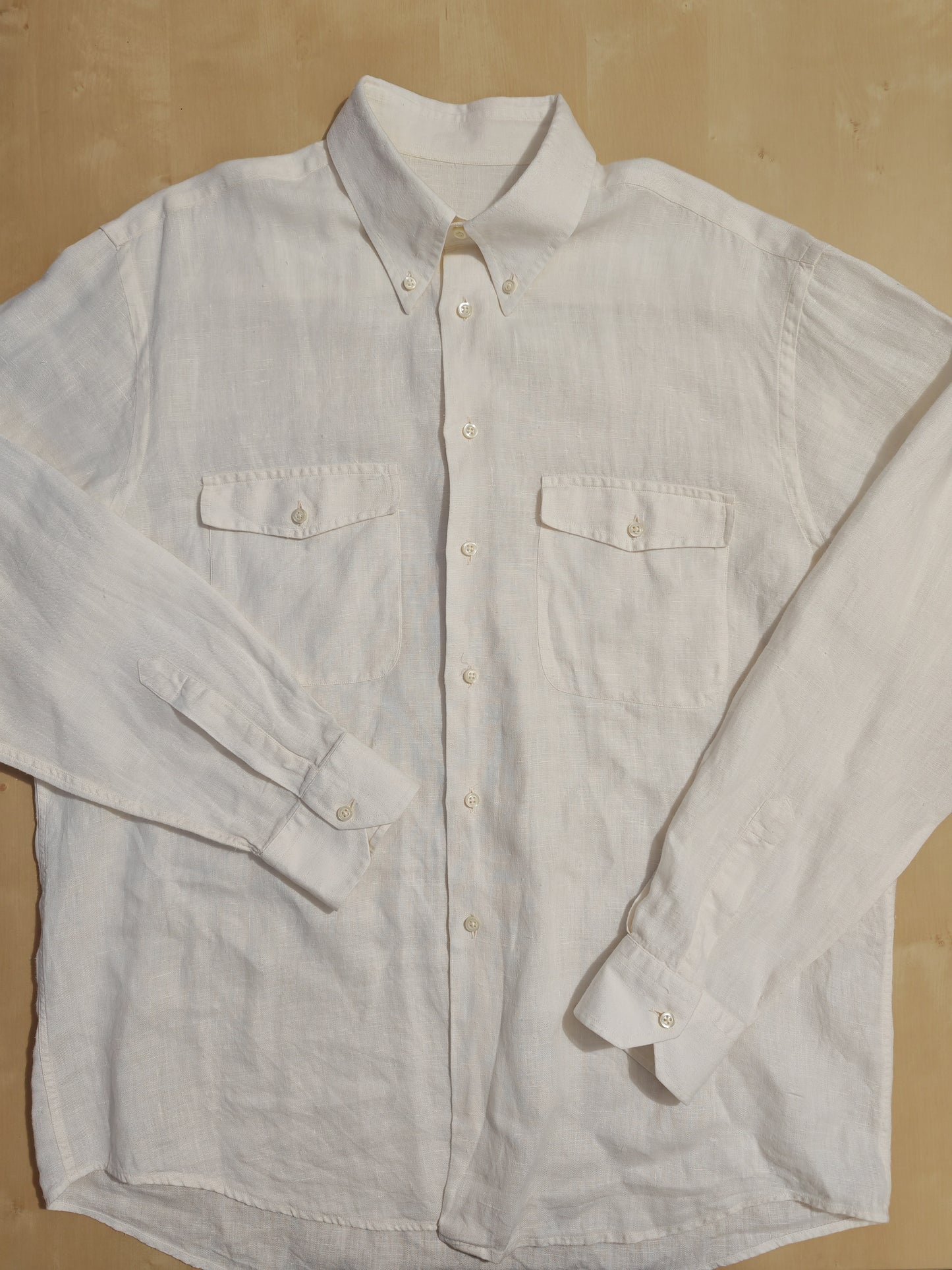 White shirt in puer linen - XL