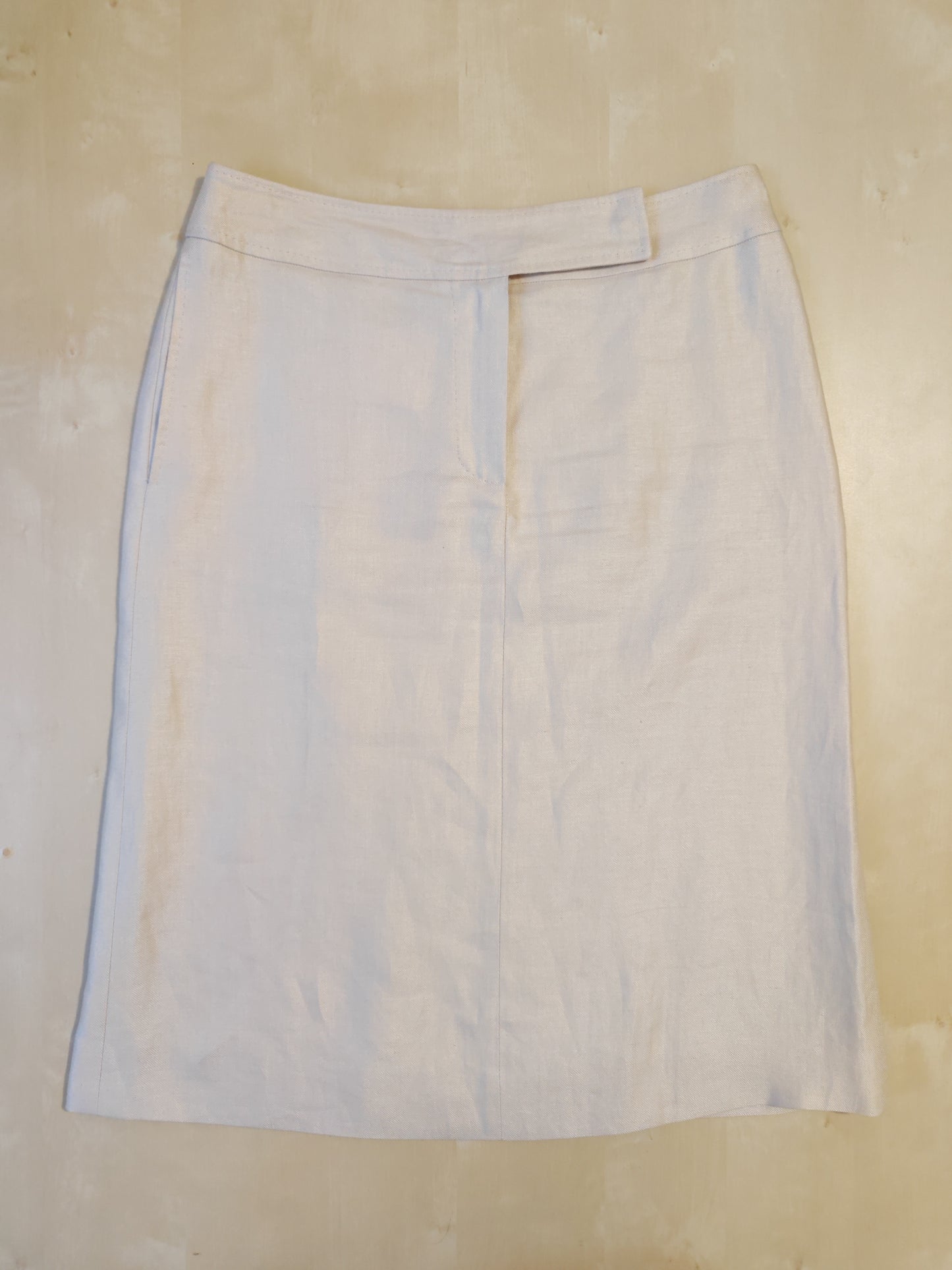 Max Mara linen unlined skirt - size 42 ITA