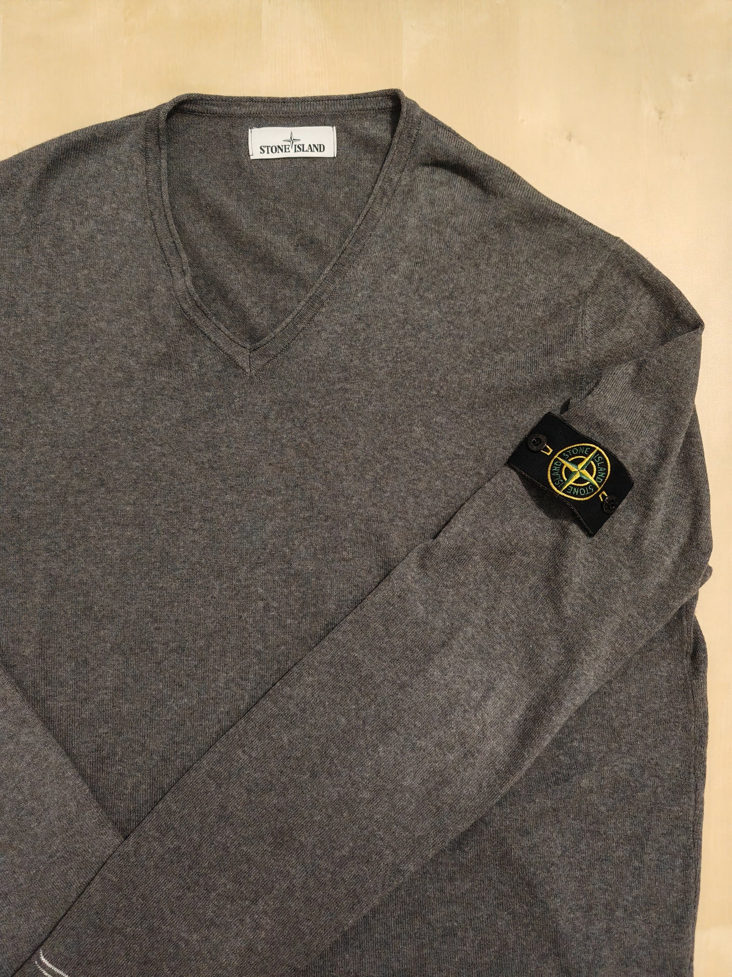 Pullover Stone Island grigio in lana - 3XL