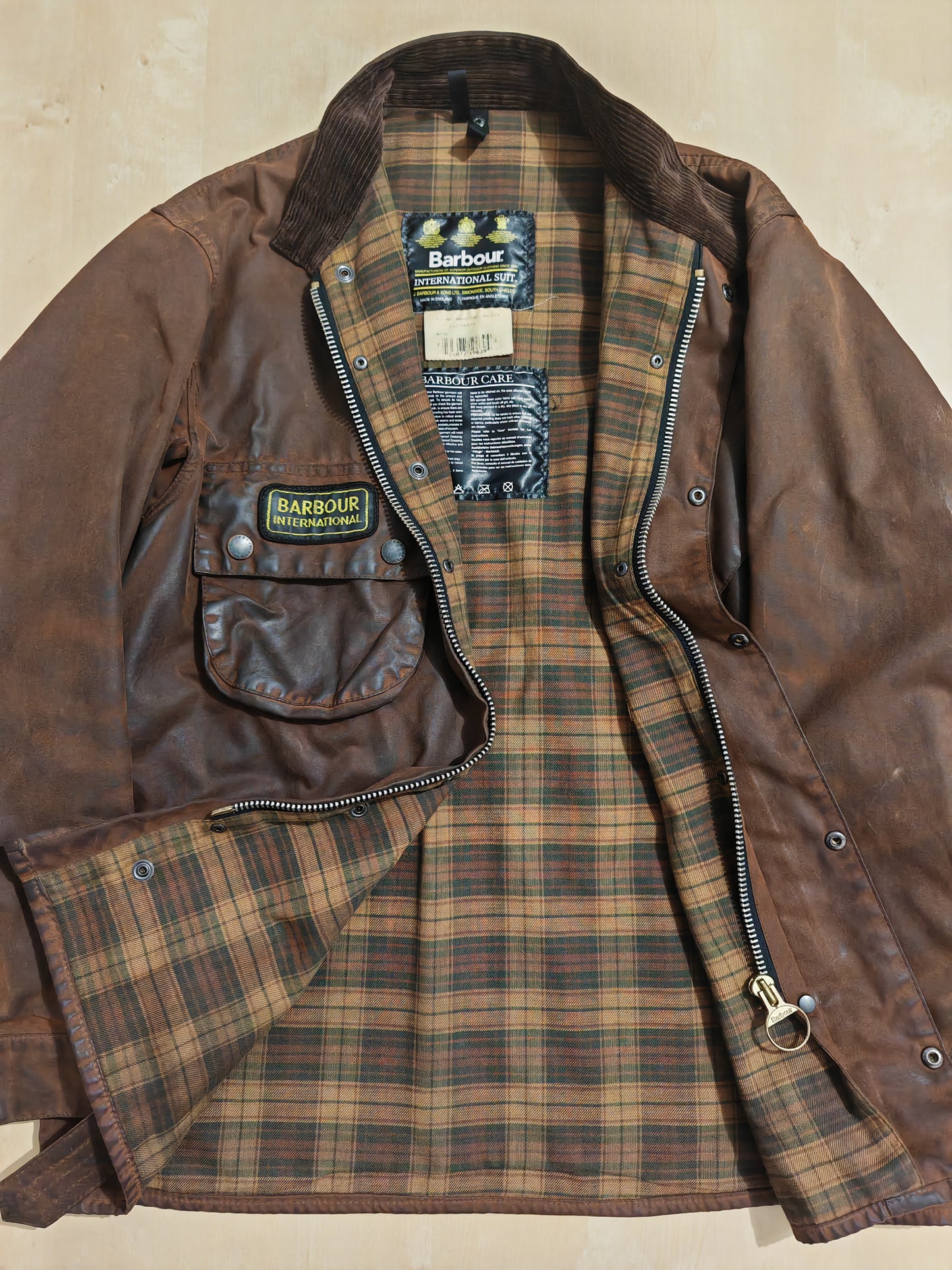 Barbour International primi anni 2000, marrone - C42/107cm