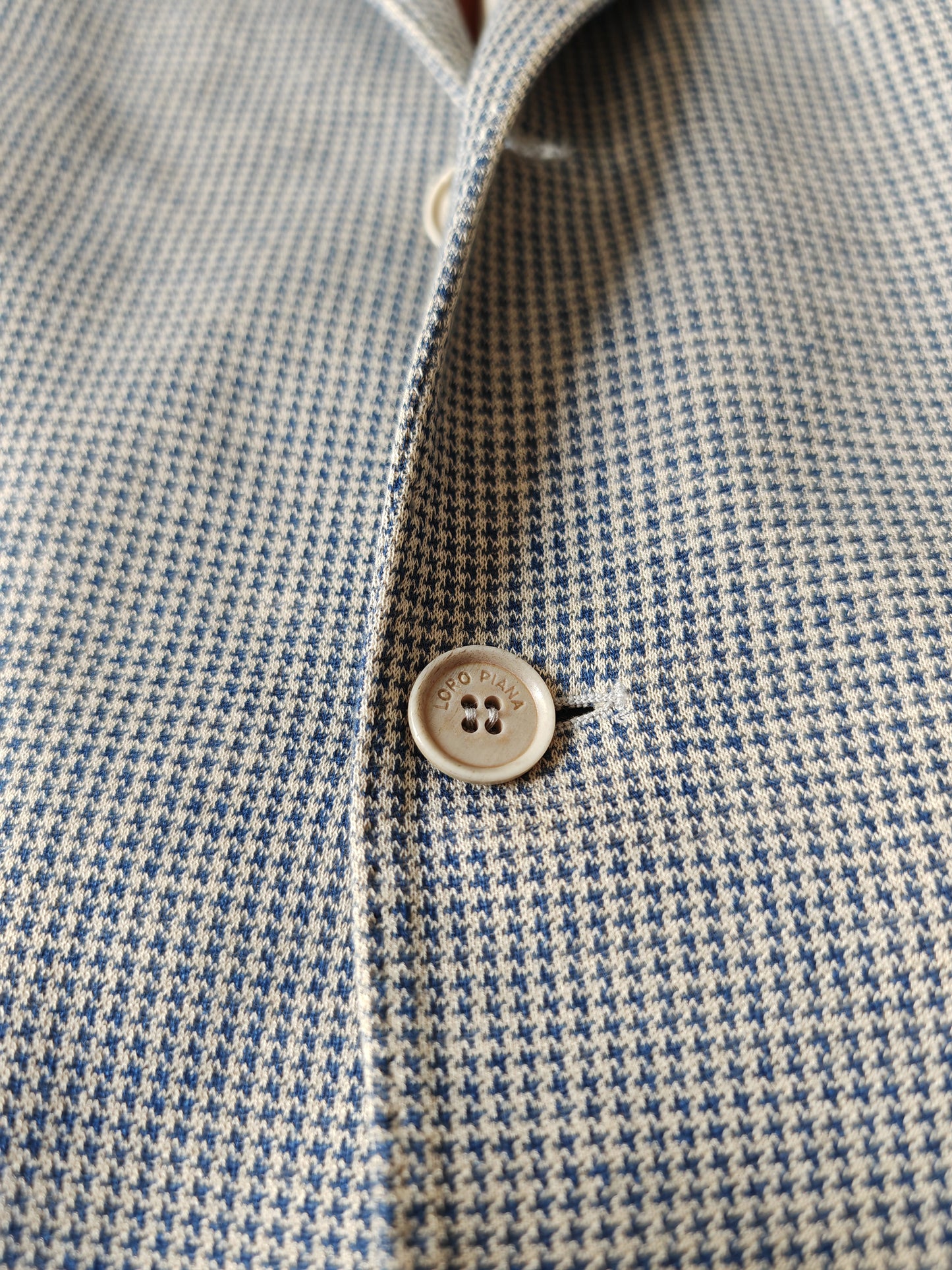 Giacca Loro Piana in jersey cotone e lino pied-de-poule - tg. 50