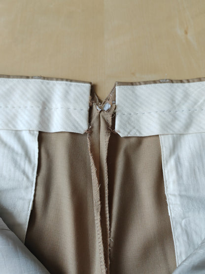 Completo anni '80 in fresco lana beige - tg. 52