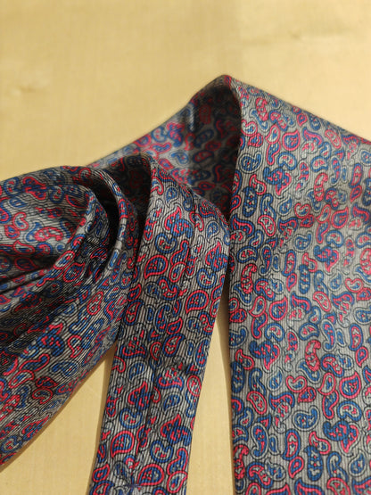 Cravatta Paisley viola e grigio