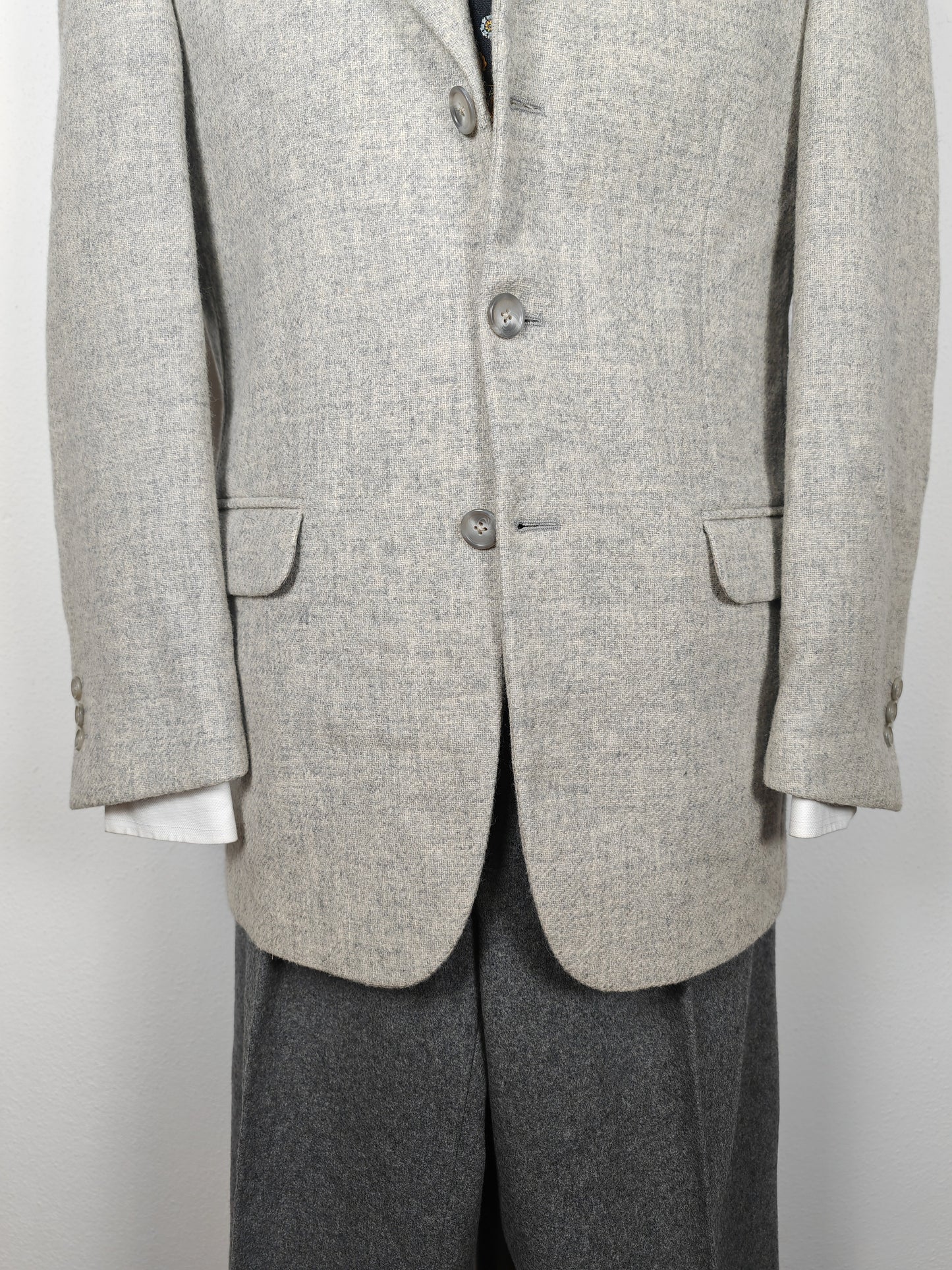 Giacca Fendi anni '90 in tweed grigio chiaro - tg. 48