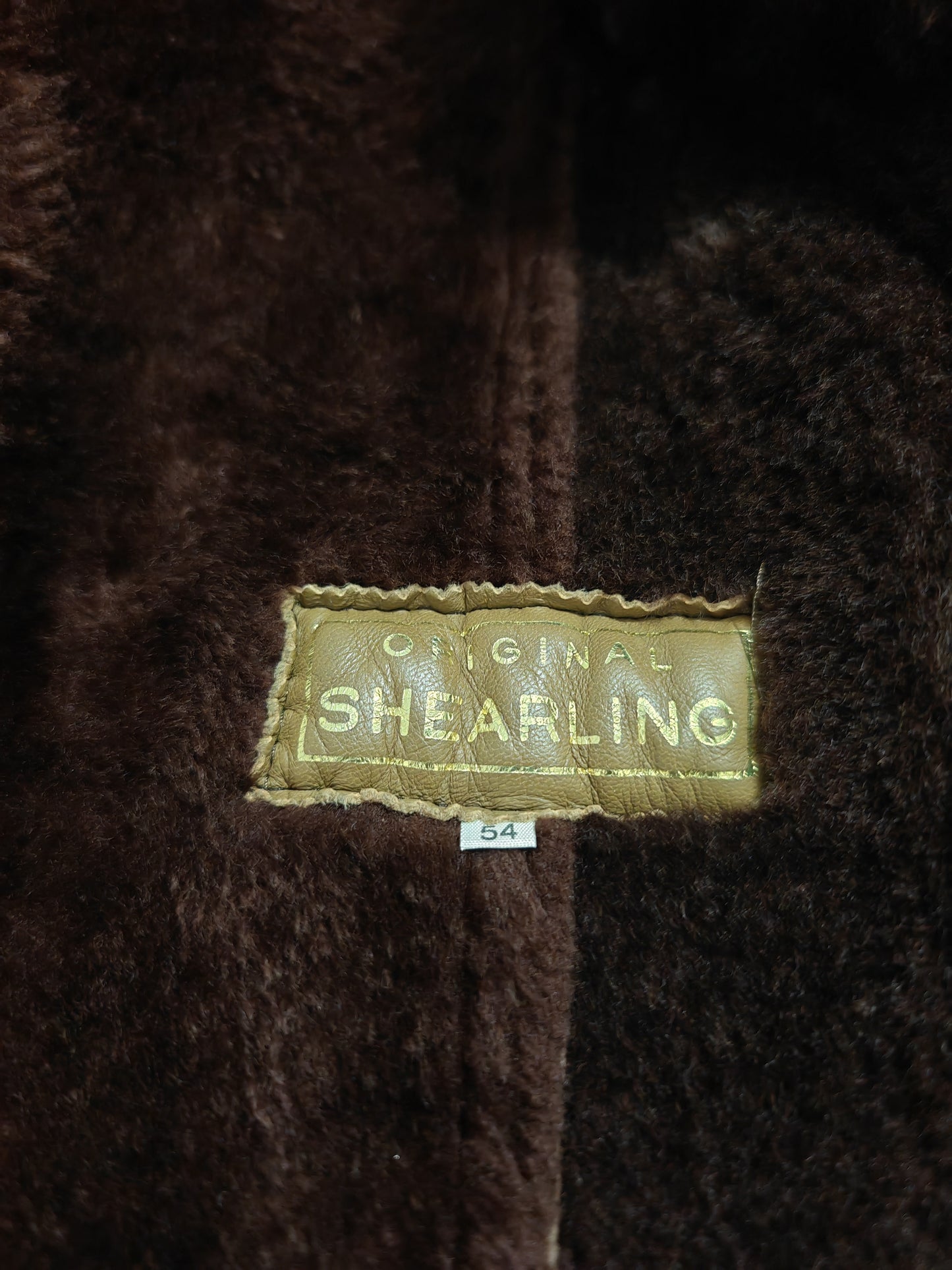 Montone shearling anni '70 marrone - L/XL