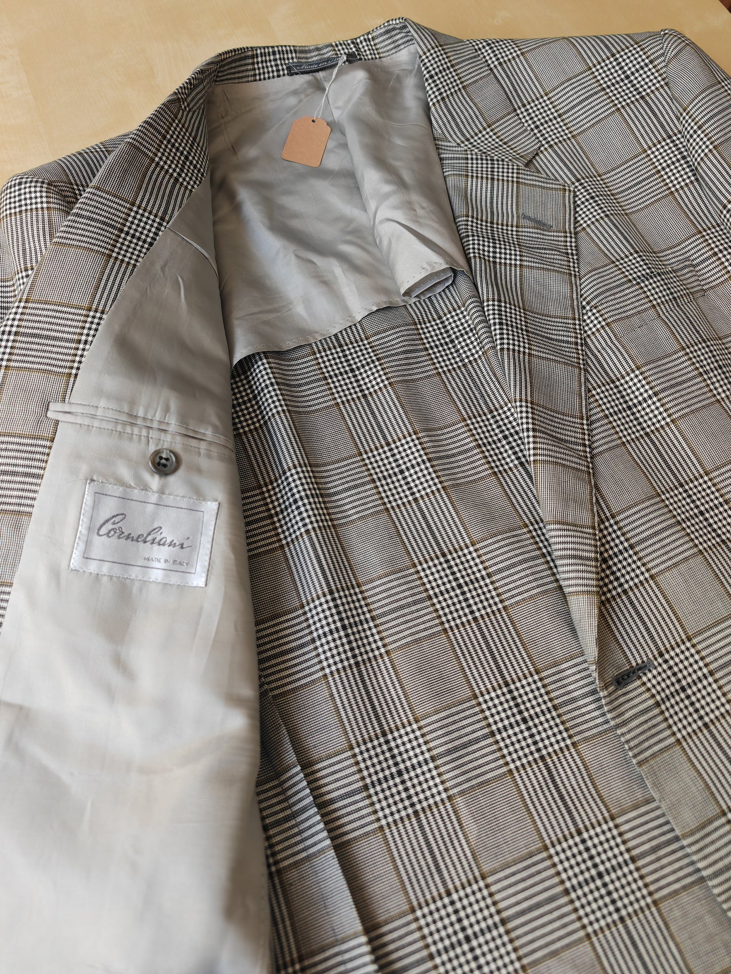 Giacca Corneliani estiva 100% cotone principe di Galles - tg. 54