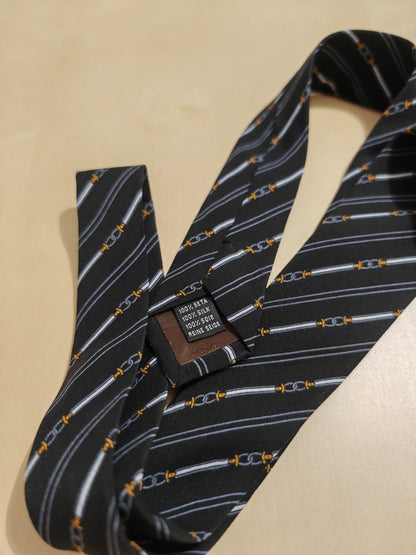 Gucci vintage tie with horsebit-like pattern