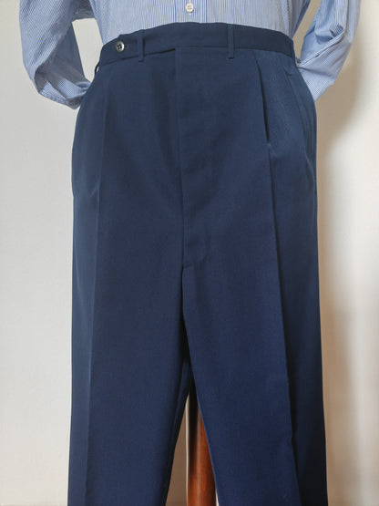 Completo sartoriale anni '60 twill di lana blu - tg. 50