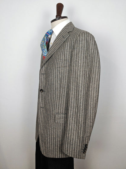 Giacca Pal Zileri in flanella grigio chiaro gessato - tg. 50