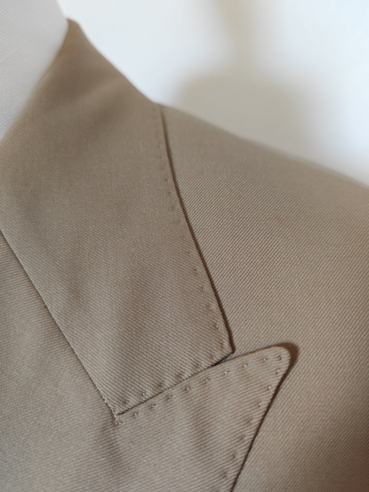 Giacca Boggi doppiopetto in twill beige - tg. 56 lunga