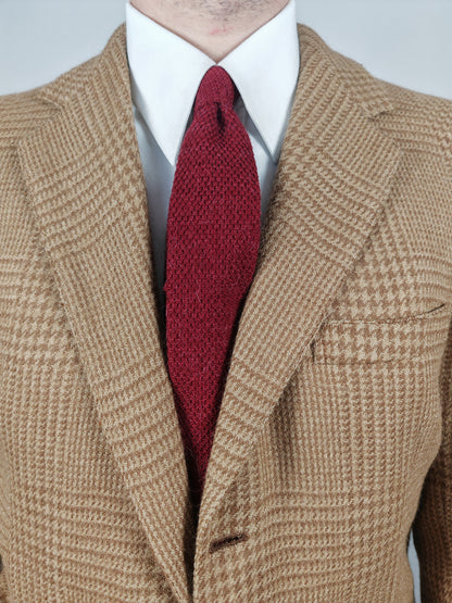 Giacca sartoriale anni '60 Glen check in lana e mohair - tg. 48