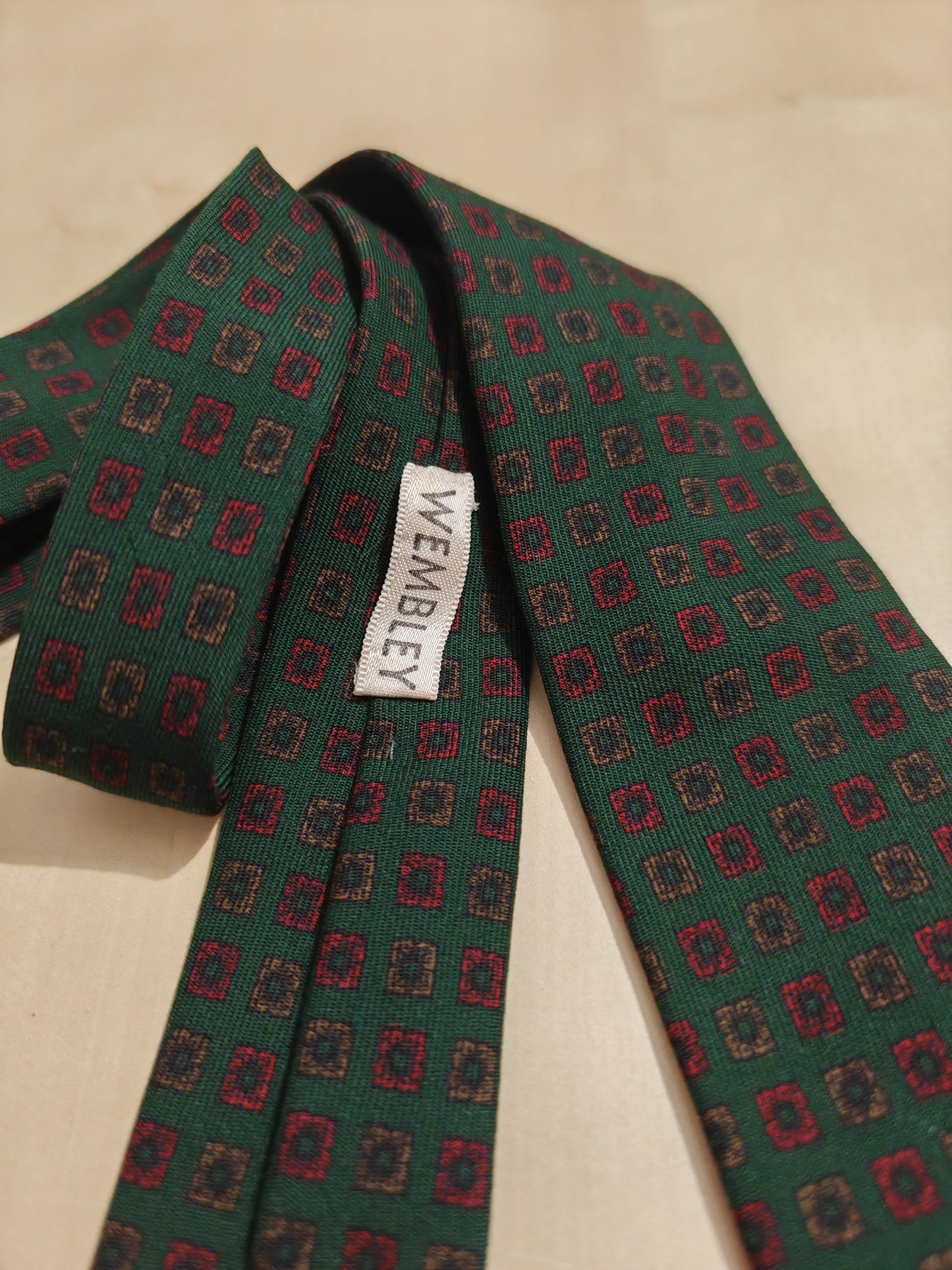 Cravatta inglese pala stretta stampata a mano