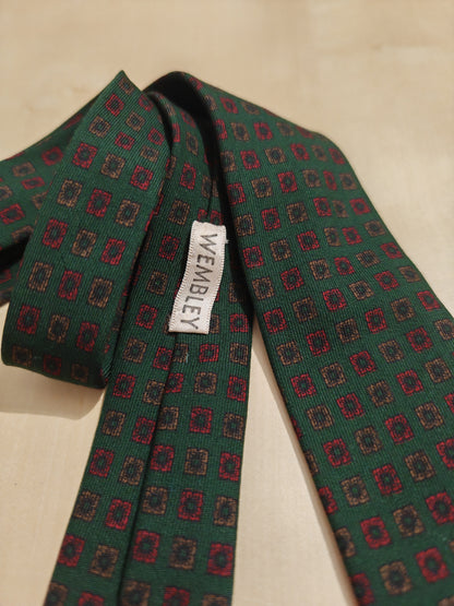 Cravatta inglese pala stretta stampata a mano
