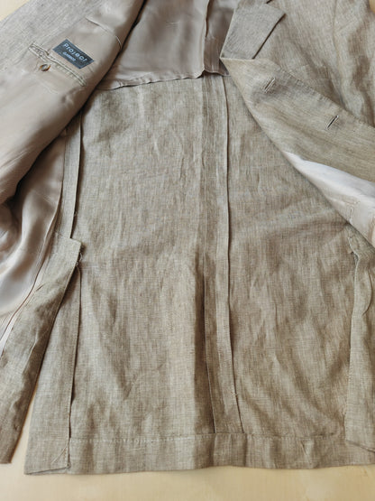 Completo in puro lino color corda - tg. 54