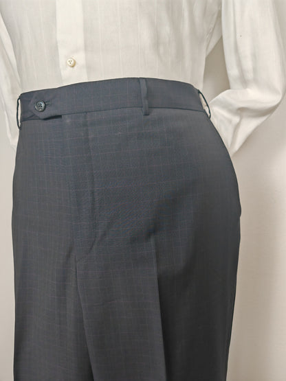 Completo Corneliani estivo in fresco lana blu a quadri - tg. 54