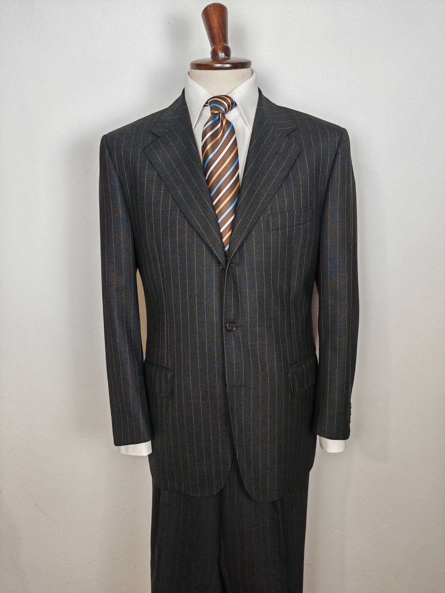 Completo Corneliani CC Collection hopsack gessato - tg. 52