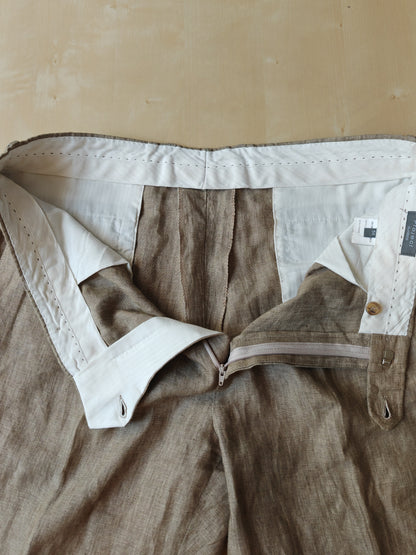 Completo in puro lino color corda - tg. 54