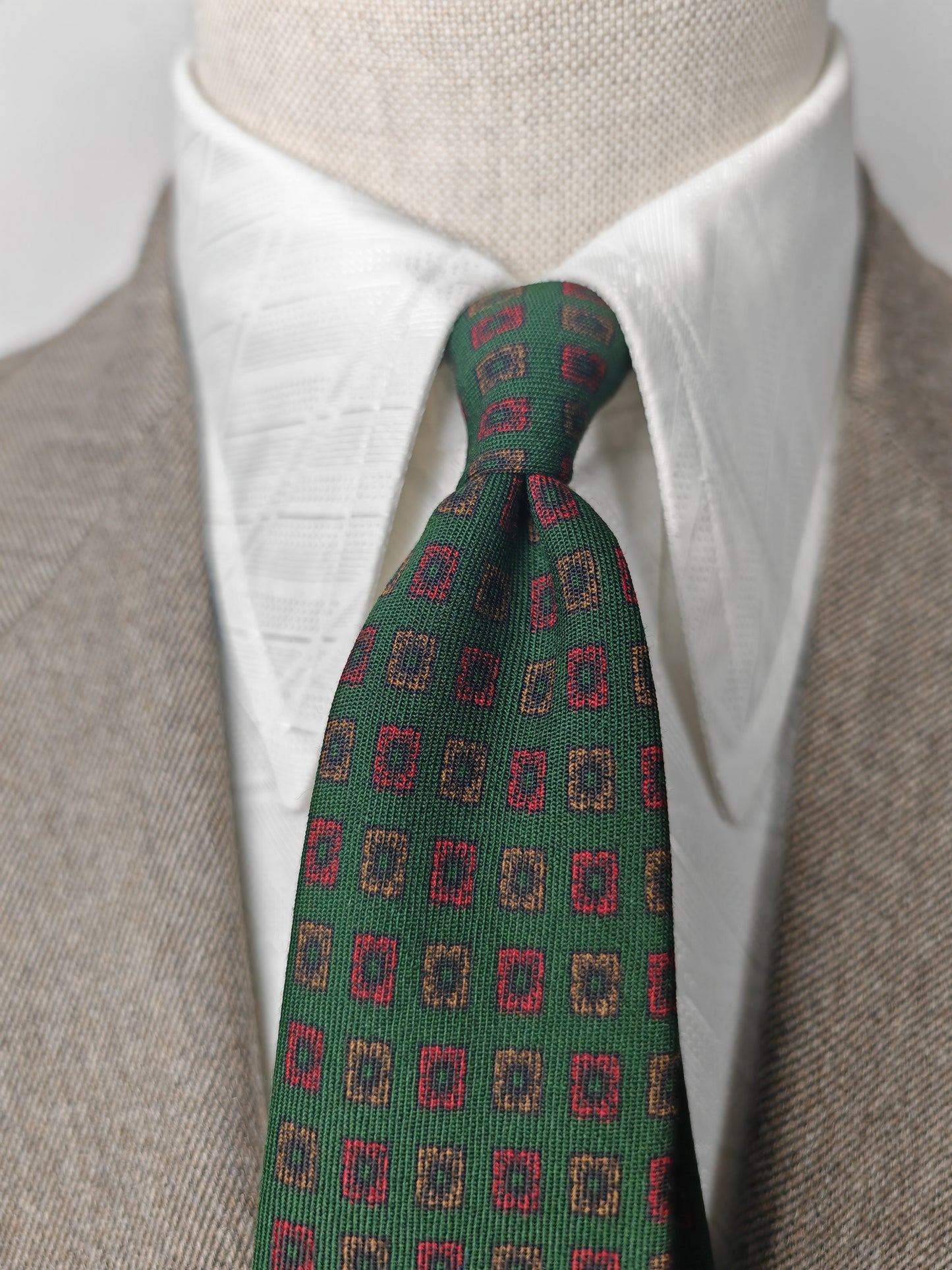 Cravatta inglese pala stretta stampata a mano